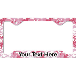 Pink Camo License Plate Frame - Style C (Personalized)
