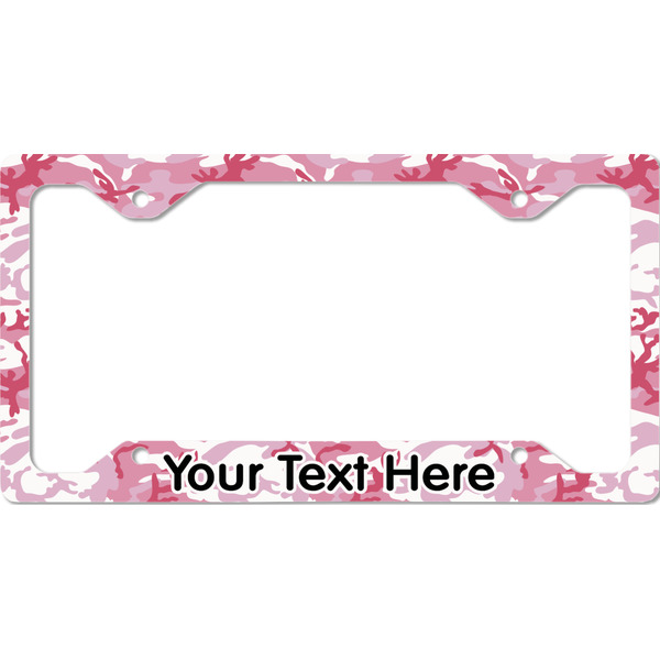 Custom Pink Camo License Plate Frame - Style C (Personalized)