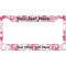 Pink Camo License Plate Frame Wide