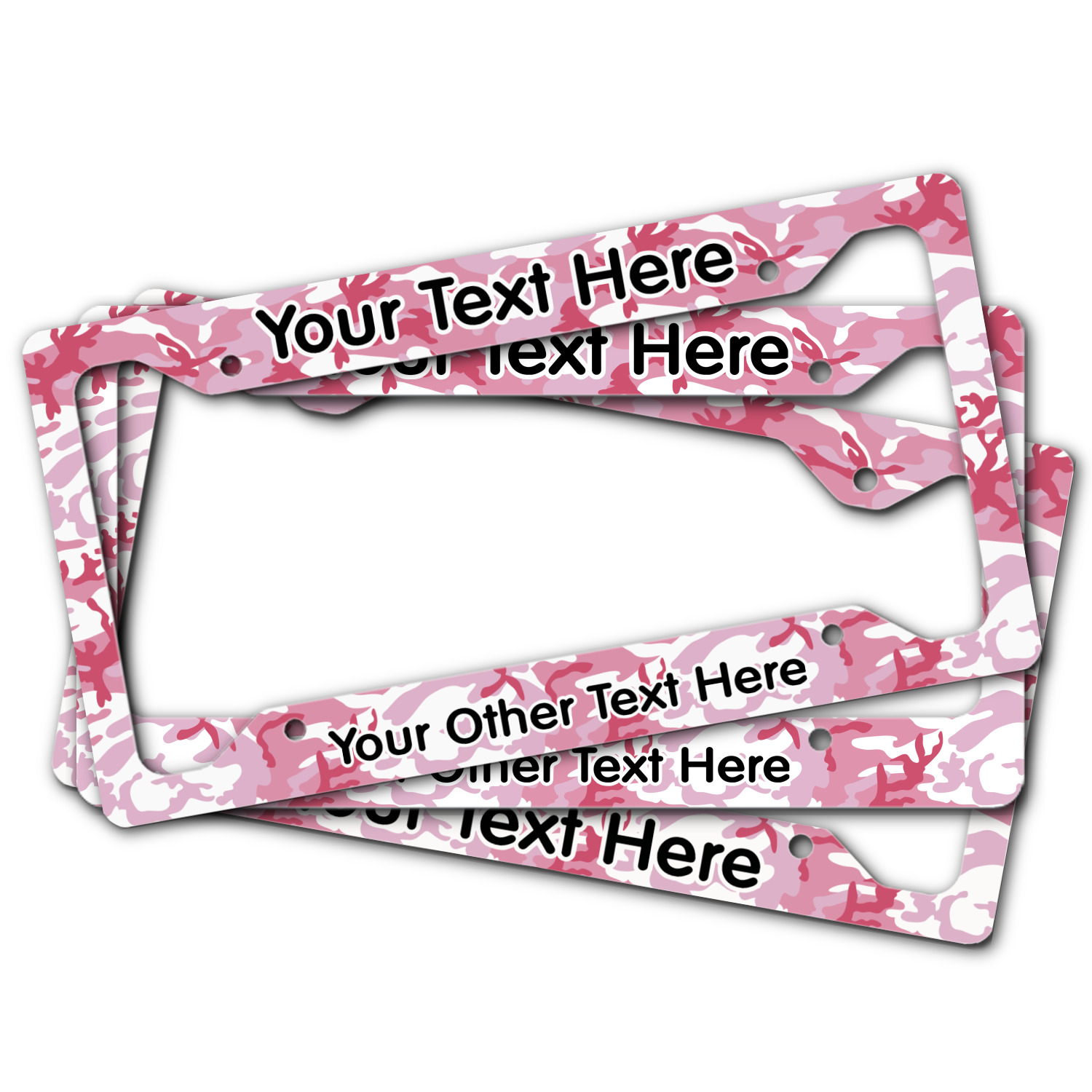 Custom Pink Camo License Plate Frame (Personalized) YouCustomizeIt