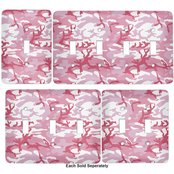 Pink Camo Light Switch Covers all sizes