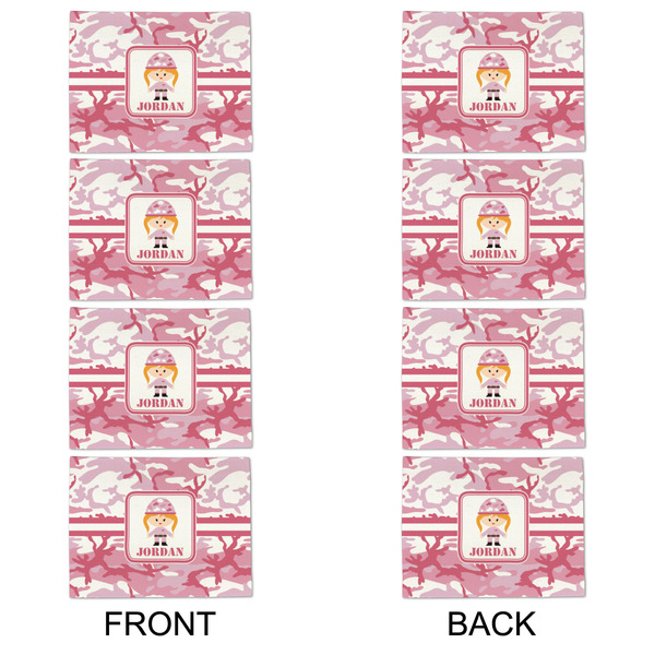 Pink Camo Linen Placemat - APPROVAL Set of 4 (double sided)