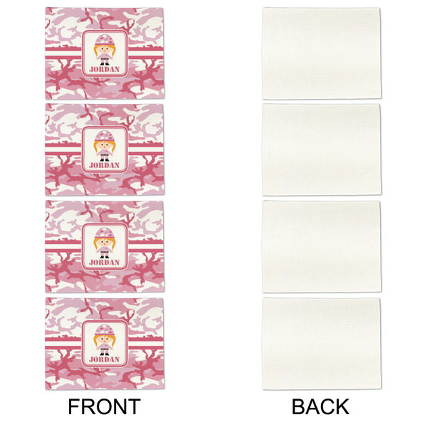 Pink Camo Linen Placemat - APPROVAL Set of 4 (single sided)