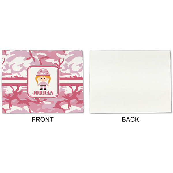 Pink Camo Linen Placemat - APPROVAL Single (single sided)