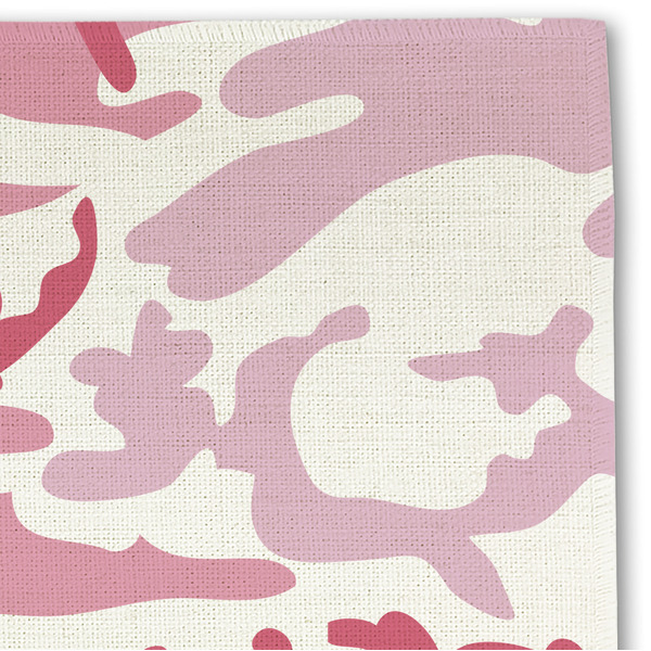 Pink Camo Linen Placemat - DETAIL