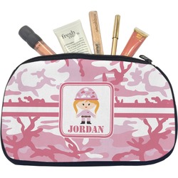 Pink Camo Makeup / Cosmetic Bag - Medium (Personalized)