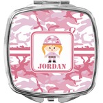 Pink Camo Compact Makeup Mirror (Personalized)