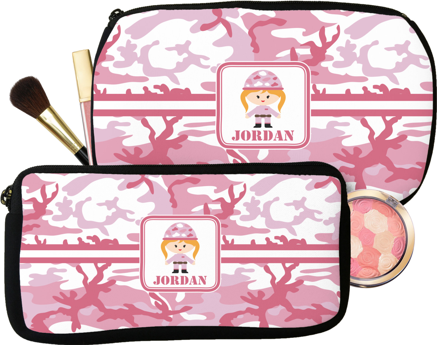 Custom Pink Camo Makeup / Cosmetic Bag (Personalized) YouCustomizeIt