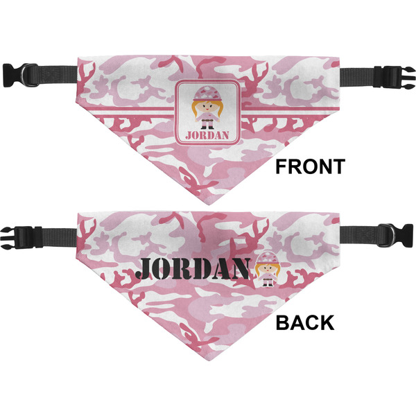 Pink Camo Medium Dog Bandana Approval