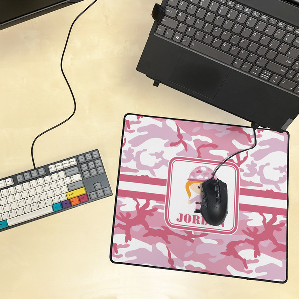 Pink Camo Medium Gaming Mats - LIFESTYLE