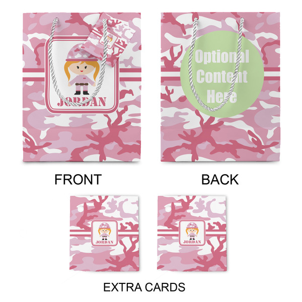 Pink Camo Medium Gift Bag - Approval