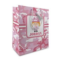 Pink Camo Medium Gift Bag (Personalized)