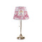Pink Camo Poly Film Empire Lampshade - On Stand