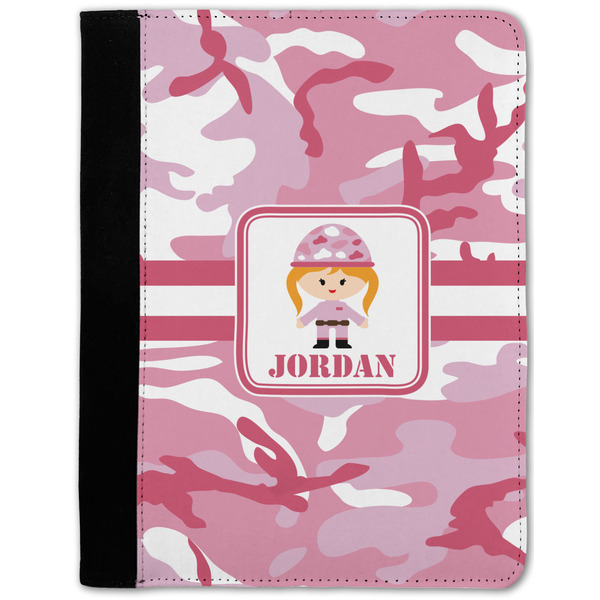 Custom Pink Camo Notebook Padfolio - Medium w/ Name or Text