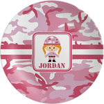 Pink Camo Melamine Salad Plate - 8" (Personalized)