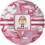Pink Camo Melamine Plate (Personalized)