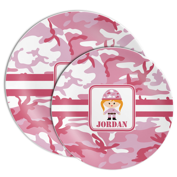 Pink Camo Melamine Plates - PARENT/MAIN