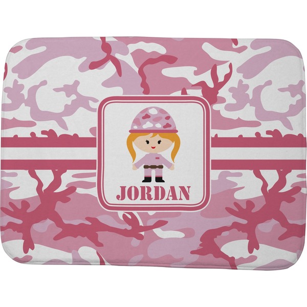 Custom Pink Camo Memory Foam Bath Mat - 48"x36" (Personalized)