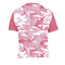 Pink Camo Men's Crew Neck T Shirt Medium - Back