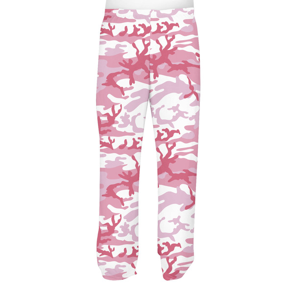 Pink Camo Men's Pjs Back - on model