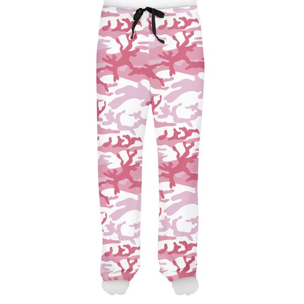 Pink Camo Men's Pjs Front - on model