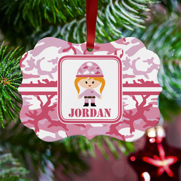 Pink Camo Metal Benilux Ornament - Lifestyle