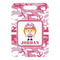 Pink Camo Metal Luggage Tag - Front Without Strap