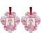 Pink Camo Metal Paw Ornament - Front and Back