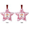 Pink Camo Metal Star Ornament - Front and Back