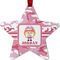 Pink Camo Metal Star Ornament - Double Sided w/ Name or Text