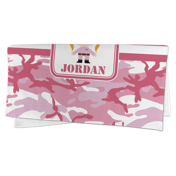 Pink Camo Microfiber Dish Rag - FOLDED (half)