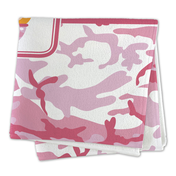 Pink Camo Microfiber Dish Rag - FOLDED (square)