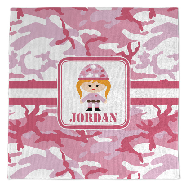 Custom Pink Camo Microfiber Dish Towel (Personalized)