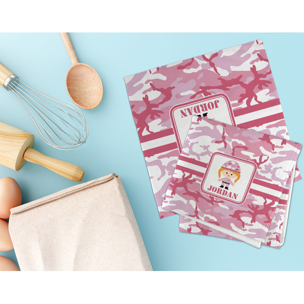 Pink Camo Microfiber Dish Rag - LIFESTYLE