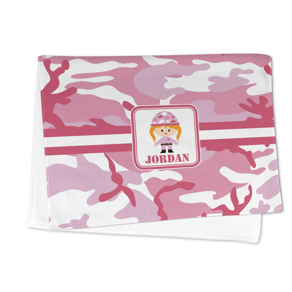 Pink Camo Microfiber Dish Towel - FOLDED HALF