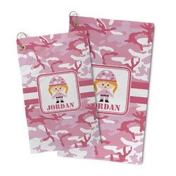 Pink Camo Microfiber Golf Towel (Personalized)