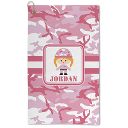 Pink Camo Microfiber Golf Towel (Personalized)