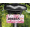 Pink Camo Mini License Plate on Bicycle - LIFESTYLE Two holes