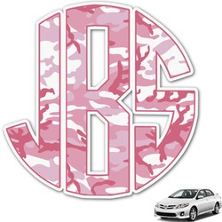 Pink Camo Monogram Car Decal (Personalized)