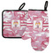 Pink Camo Left Oven Mitt & Pot Holder Set w/ Name or Text