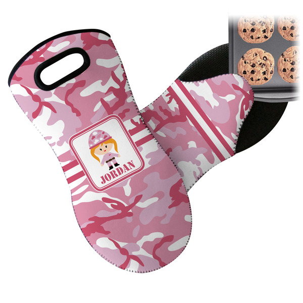Pink Camo Neoprene Oven Mitt