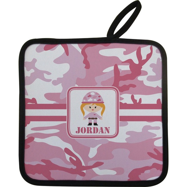 Pink Camo Neoprene Pot Holder