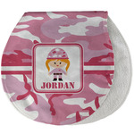 Pink Camo Burp Pad - Velour w/ Name or Text