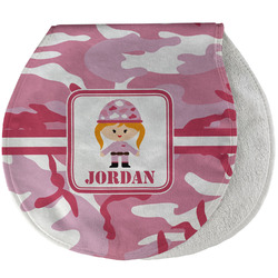 Pink Camo Burp Pad - Velour w/ Name or Text