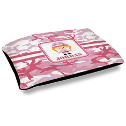Pink Camo Outdoor Dog Bed - Large (Personalized)