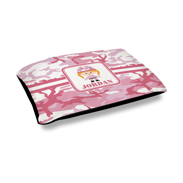 Custom Pink Camo Outdoor Dog Bed - Medium (Personalized)