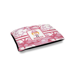 Pink Camo Outdoor Dog Bed - Small (Personalized)