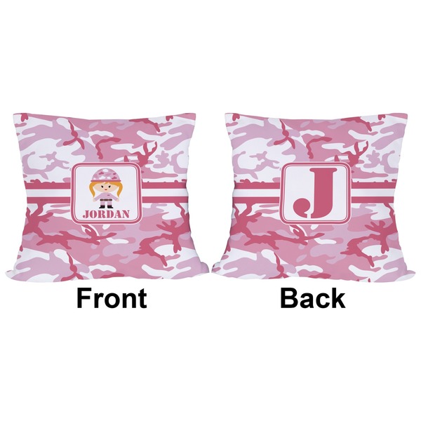 Pink Camo Outdoor Pillow - 18x18