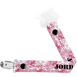 Pink Camo Pacifier Clip (Personalized)