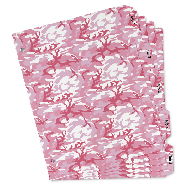 Custom Pink Camo Binder Tab Divider Set (Personalized)